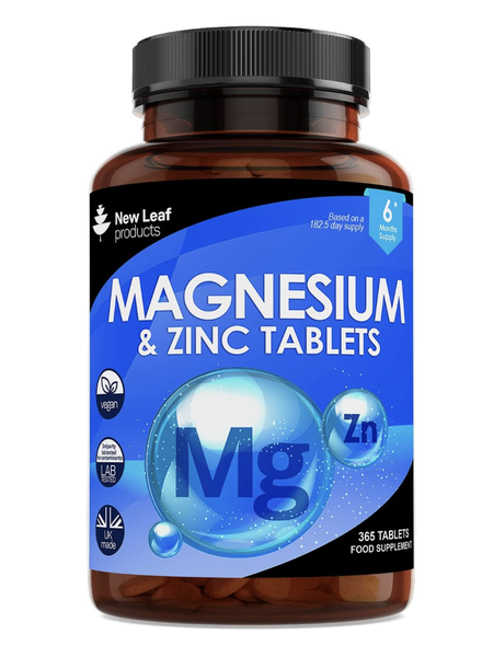 Magnesium &amp; Zinc High Absorbency Tablets 6 Month Supply - Muscles, Immune