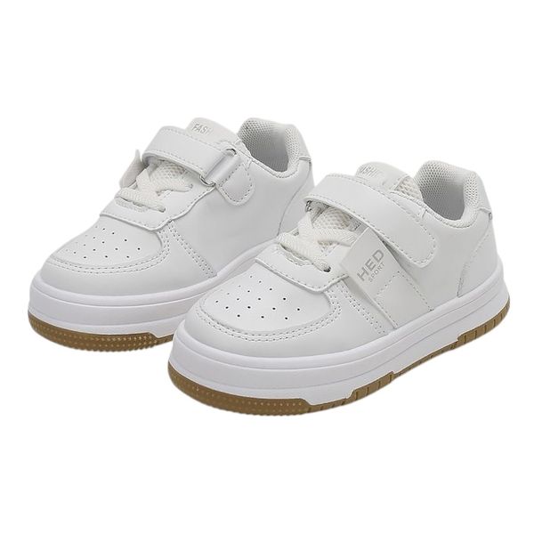HED White Velcro Court Sneakers for Boys