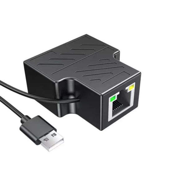 RJ45 Network Splitter Adapter 1 to 2 100Mbps
