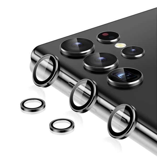 MXM Metal Ring Camera Lens Tempered Glass Protector For Samsung S23 Ultra
