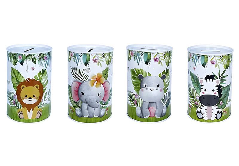 Large Kids' Jungle Animal Money Banks Savings In 4 Designs