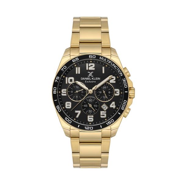 Daniel Klein-Mens Gold Stainless steel Strap Watch-DK113842-4