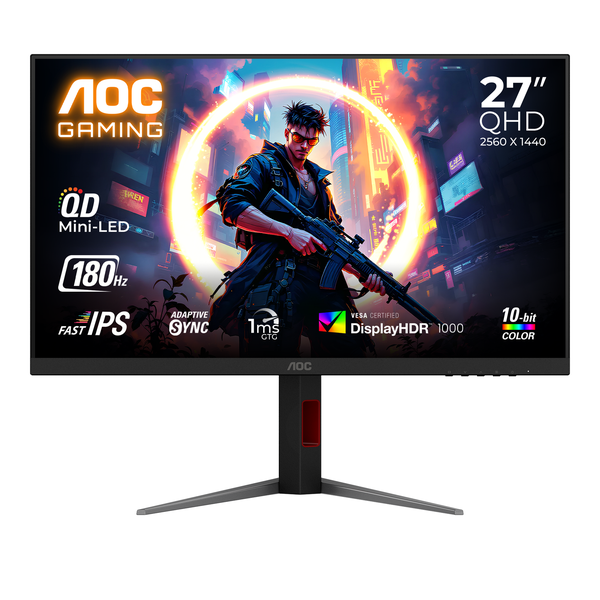 AOC Q27G4XM 27" QHD Fast IPS Gaming Monitor 180Hz 1ms HDR1000