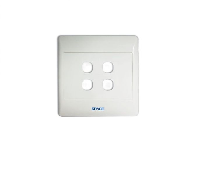 Space TV Modular Wall Cover Plate 4x4 Four Hole - Pack of 10
