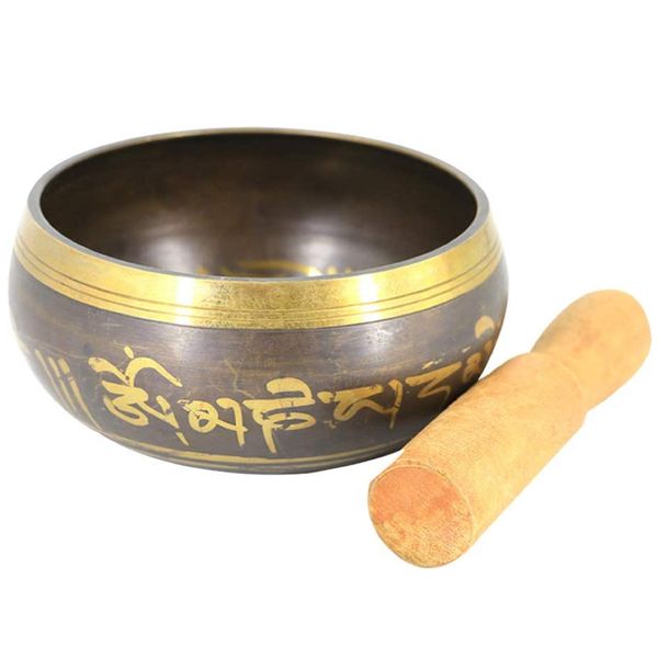 Home Decor Yoga Meditation Holistic Engraved Sound Bowl Instrument - 8cm