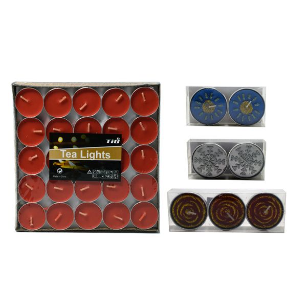 Tealight Candles Combo-Set of 32 Pieces - Red, Blue, White and Red