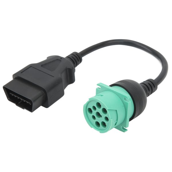 OBD2 Truck Diagnostic Cable Adapter 9Pin to 16Pin compatible with Cummins Diesel