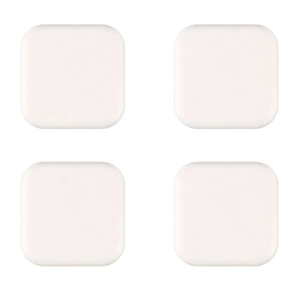 Square Shaped Silicone Door Handle Anti-Collision Pads - Beige - 4 Pack