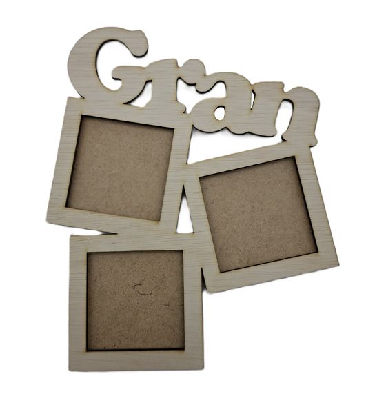 Gran Photo Frame Magnetic Photo Frame Fridge Magnet Mothers Day Wood