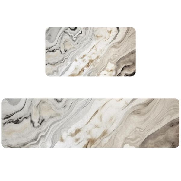 Kitchen Mat Bath Rug Set Anti Fatigue Mats Super Absorbent Rubber Mat-2 Psc