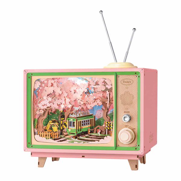 Rolife Robotime Robotime Sakura Dreamy Tour DIY Music Box 3D Wooden Puzzle