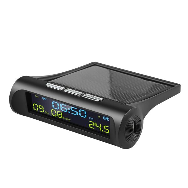 Car Solar Digital Clock For Outdoor Personal Car Part Decoration A