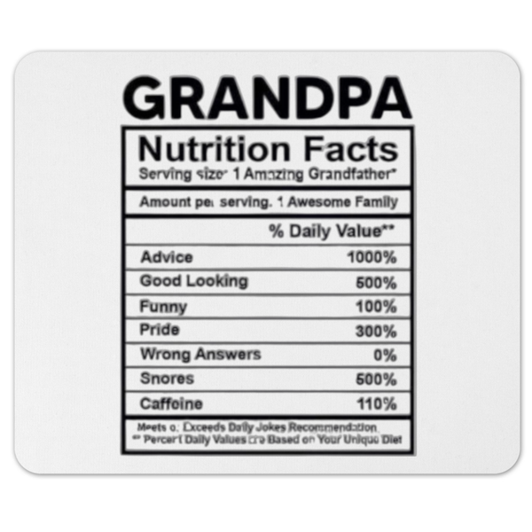 Grandpa Noun Amazing Grandfather Gift Mousepad
