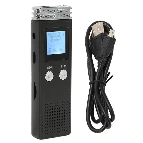 Digital Voice Recorder Password Protection Activated Recording Device 8GB