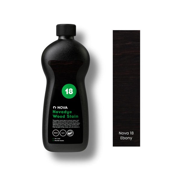 Nova 18 Novadye Wood Stain - Ebony 500ml