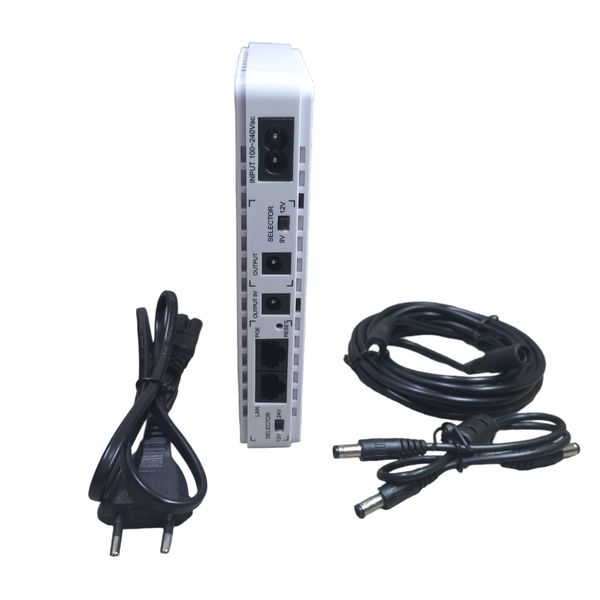 Mini UPS QUP800 17W 9.8AH WiFi / Fibre &amp; 2 Additional DC Extension cables