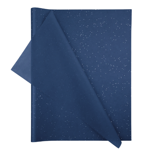 Navy Gemstone Speckle Tissue Paper 50x70cm - 25 Sheets (17gsm Wrap)