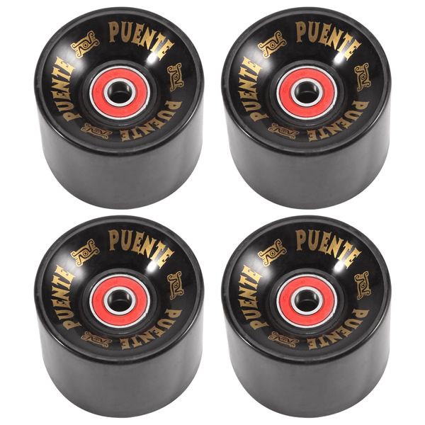 Puente 4Pcs/Set Cruiser Skateboard Pu Wheels With Abec-9 Bearings