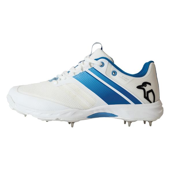 Kookaburra Cricket Spike Shoes - White/Blue