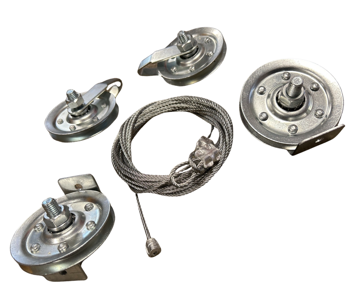 Sectional Overhead Tention Fixed Pulley, Spring Pulley & 4m Tention Cable