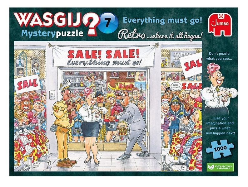Jumbo 1000Piece Puzzle Wasgij Retro Mystery 7 Everything Must Go