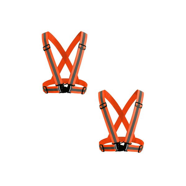 2-Pack Of Visibility Safety Reflective Vest Belt Jacket ND-10