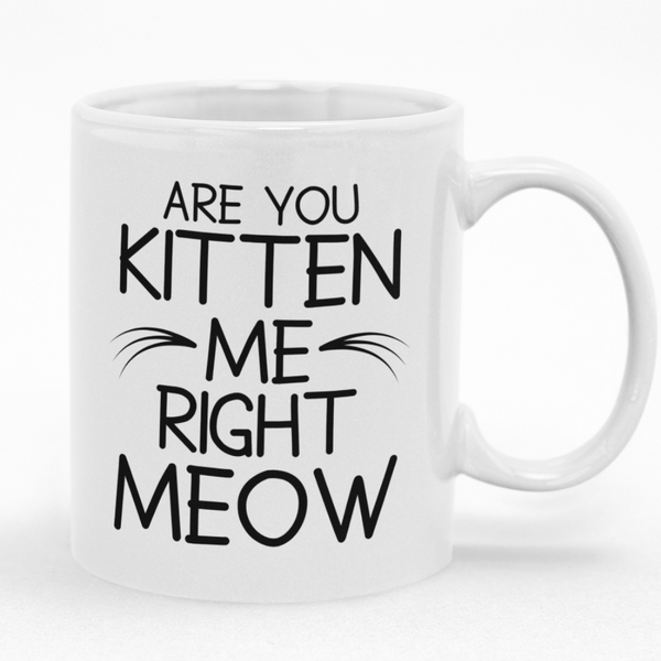 Are You Kitten Me Right Meow Cat Mug
