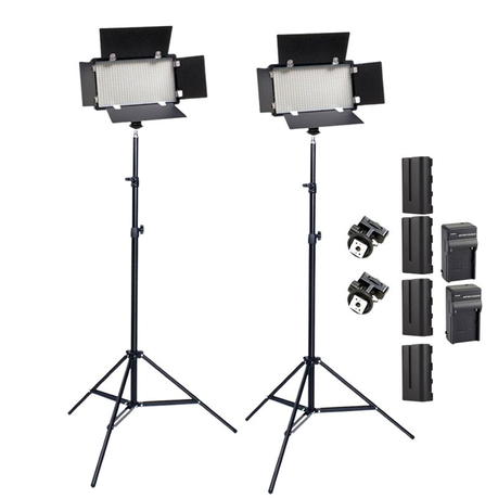 2Pcs Rechargeable Video/Photo LED Light Kit - Pro LED 800 (4400mah) Image