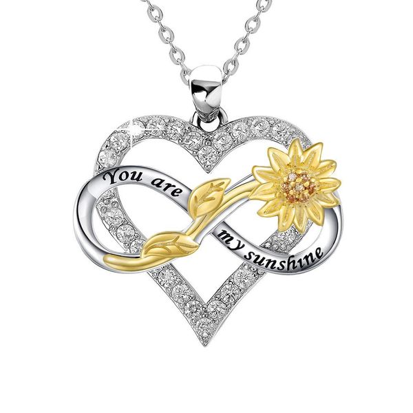 Two-Tone Sunflower Necklace