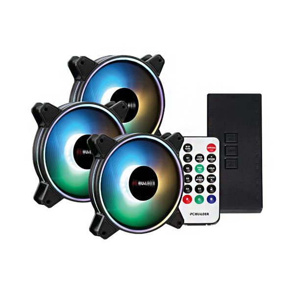 PCBuilder Tempest Chill Fan Kit 3x120MM Dual Glow ARGB Fan