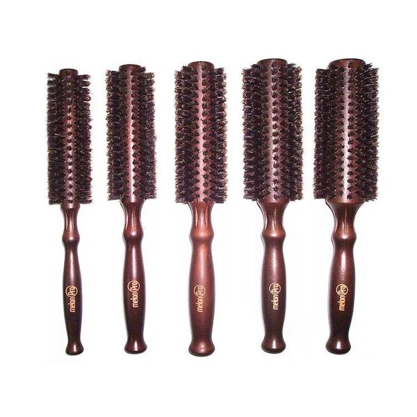 Boar Bristle Round Blow Dry Brush - Pack of 5
