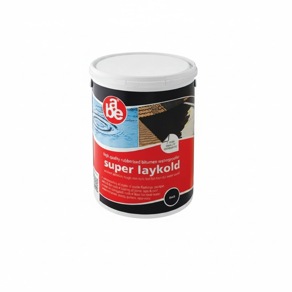 Abe Waterproof Bitumen Emulsion Adhesive 5Liter - Flexible Black Coating
