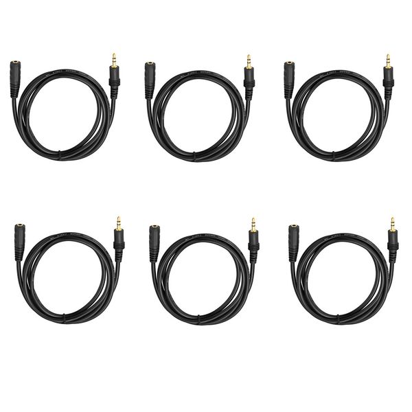 Set Of 6 3.5mm Male to Female AV 15m Cable