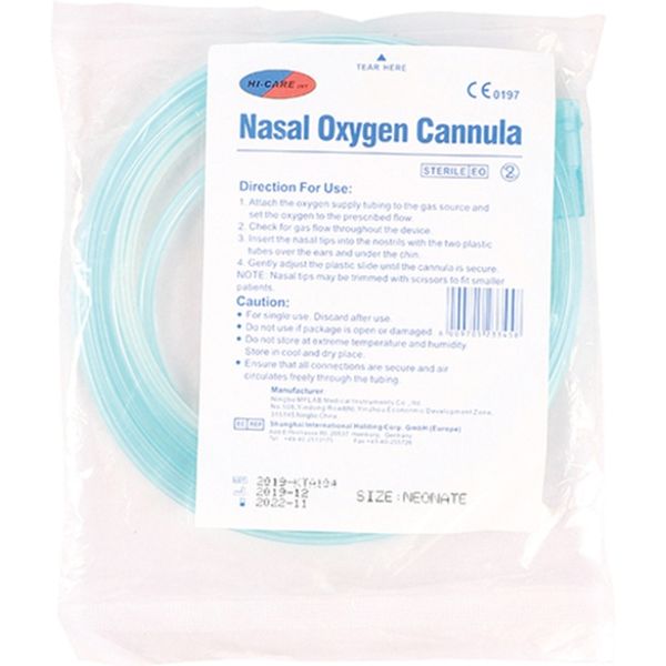 Hi-Care - Nasal Cannula Neonate Tube x6
