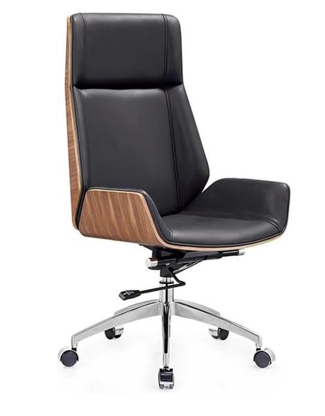 Office Chair - Executive Faux Leather - Black / Brown Colour