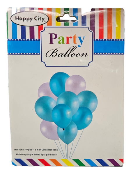 10 Piece Latex helium Party Balloons - Blue