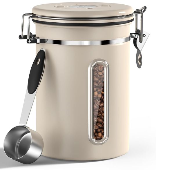 Airtight Coffee Bean Storage Canister,Stainless Steel Airtight Canister