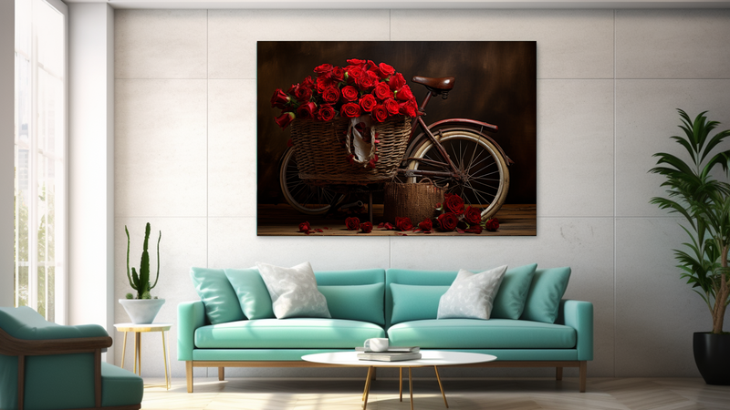 Canvas Wall Art - Bicycle Banquet Abstract - JT0049