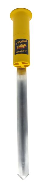 Fishing Buddy Aluminium Single Fishing Rod Stand Sand Spike Black - 50cm