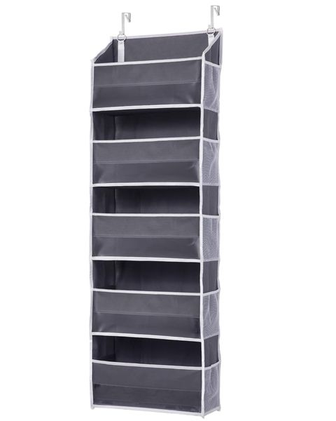 Over Door Organizer With 5 Pockets &amp; 10 Mesh Sides, 20kg Load 39x17x140cm