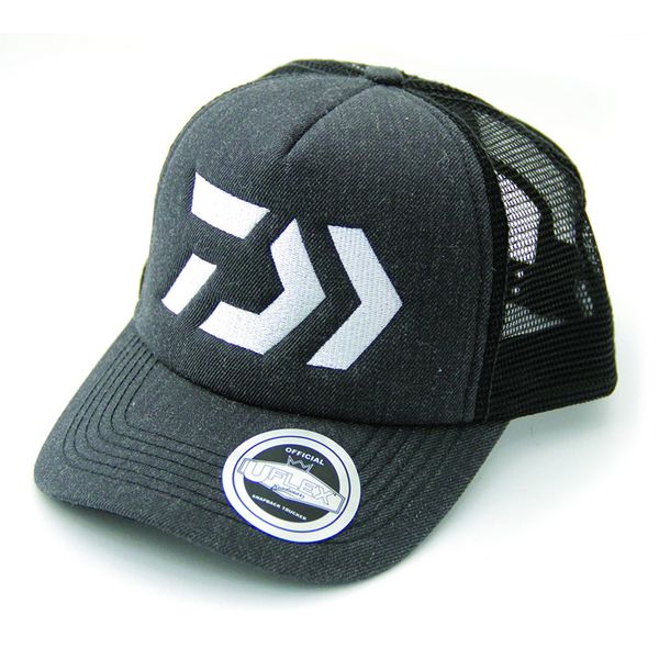 Daiwa Trucker Curve Peak Premium Cap, Grey and White