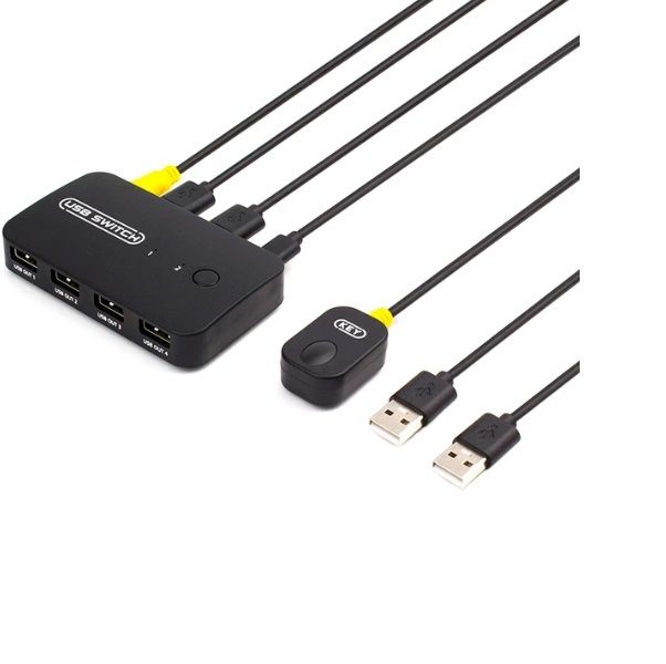 USB 2.0 Switch Selector for 2 Computers and 4 USB Devices