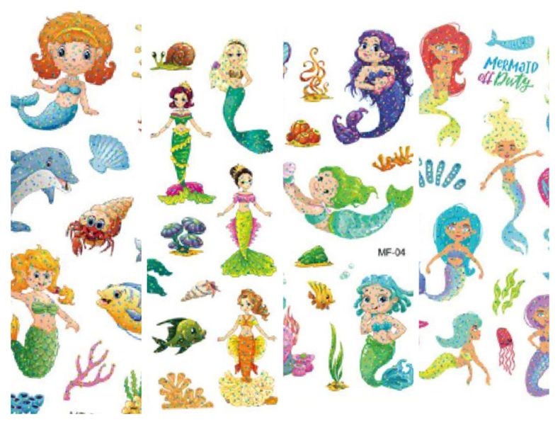 Kids tattoos Glitter Range - Mermaids off Duty