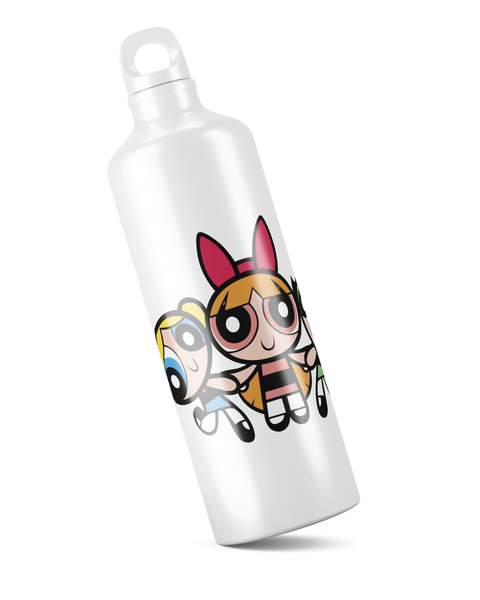 Katz Designs - Metal Water Bottle - Power Puff Girls