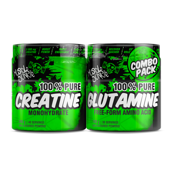 Muscle Junkie Creatine 200g &amp; Glutamine 150g Combo