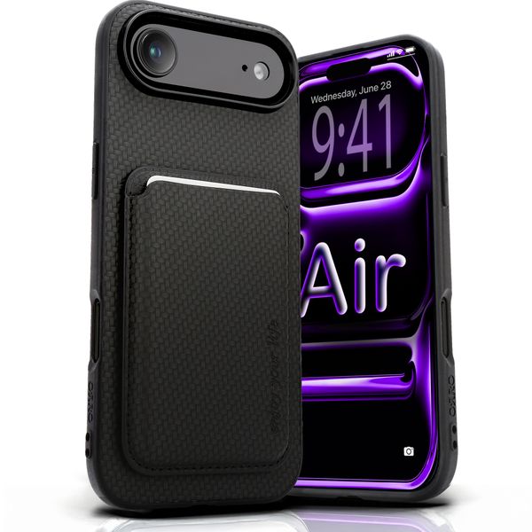 ORRO Black MagSafe Case Compatible with iPhone Air - with Detachable Wallet