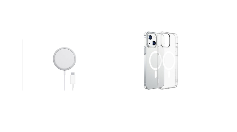 Clear Case + Fast Magnetic MagSafe Charger Iphone 13 Pro Compatible