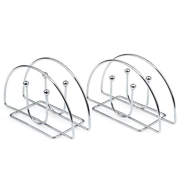 Serviette Holder 13.5x7.5cm 2 Piece U Wire Chrome - Kitchen Essentials