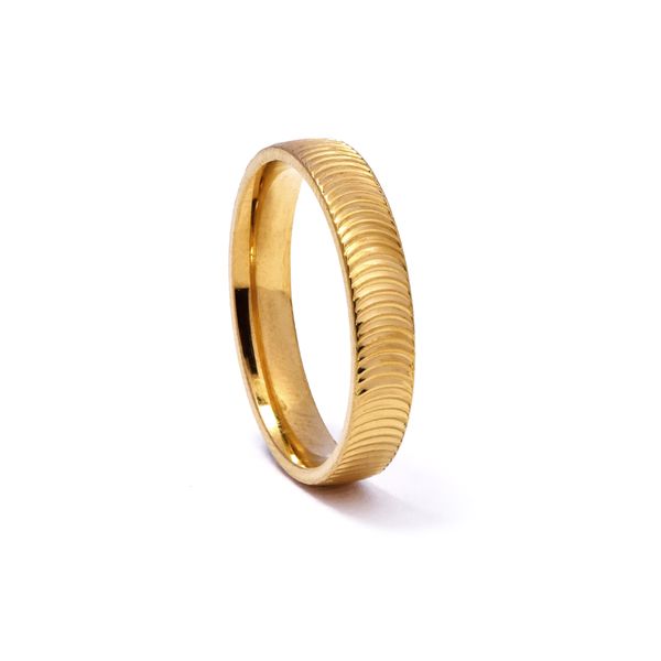 Androgyny Stainless Steel Textured Band Ring