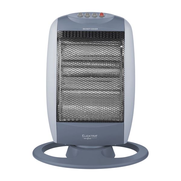 Elektra - 1200W 3 Bar Halogen Heater - Grey
